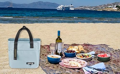 Yiq Ric Insulated Lunch Bag For Women/Men - Reusable Lunch Sack For Office Work University Picnic Beach Camping- Leakproof Cooler Tote Bag Freezable Lunch Bag For Adult （14 Years Old Or Above） #TOP5