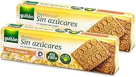 Kit 2 Biscoito Gullón Zero Açúcar Fibra Integral 170g | Integral | Rico em Fibras | Importado da Espanha