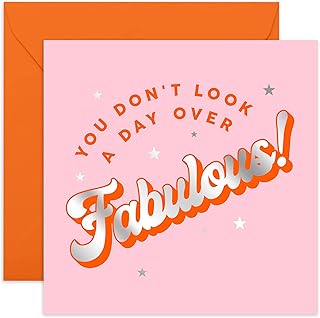 CENTRAL 23 - Cute Birthday Cards for Women - 'You Don't Look A Day Over Fabulous' - Sweet Birthday Card for Mom - Sister Birthday Card - Comes with Fun Stickers