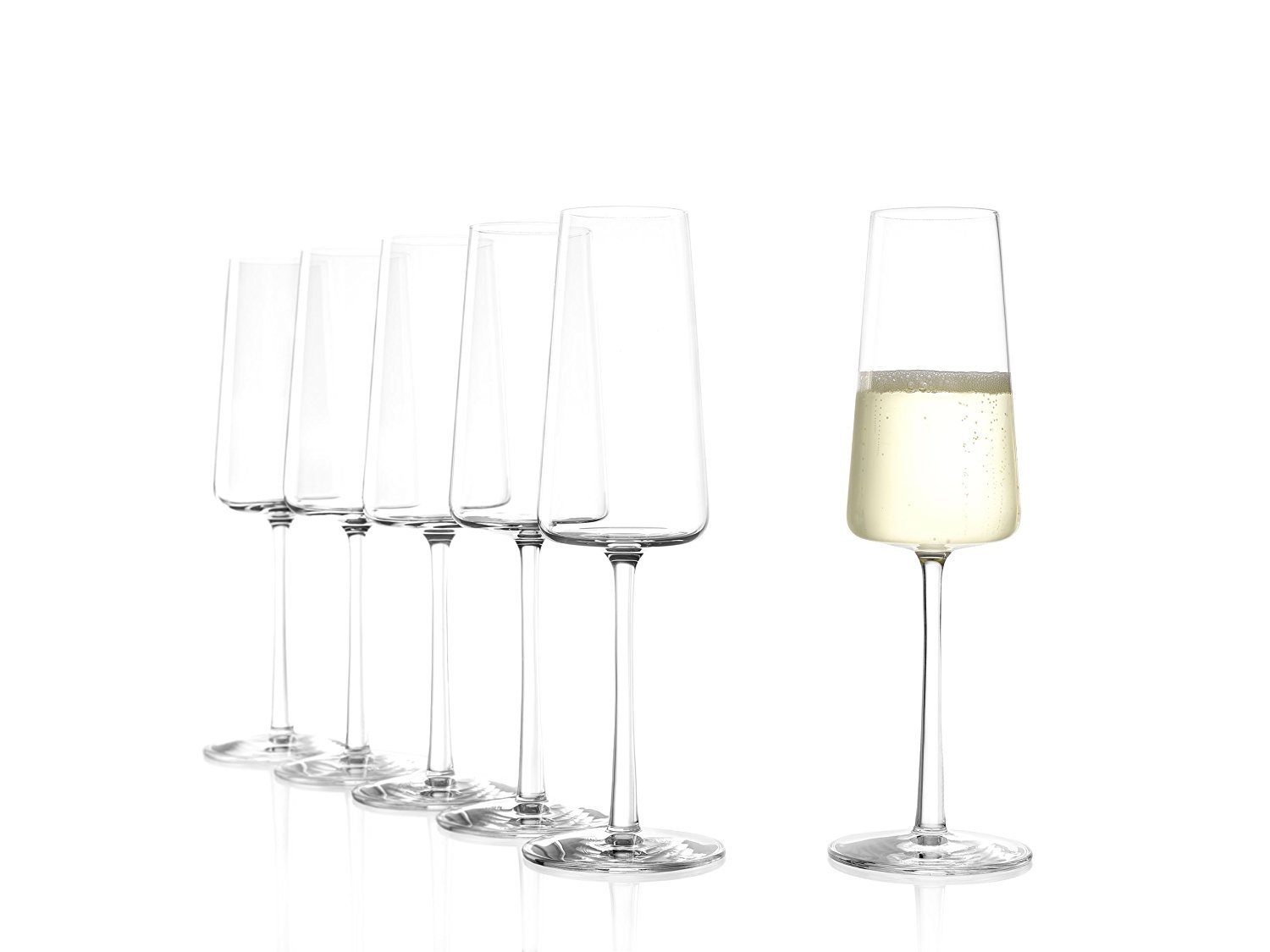 Stölzle Lausitz Champagne Glasses 238 ml Set of 6,Red