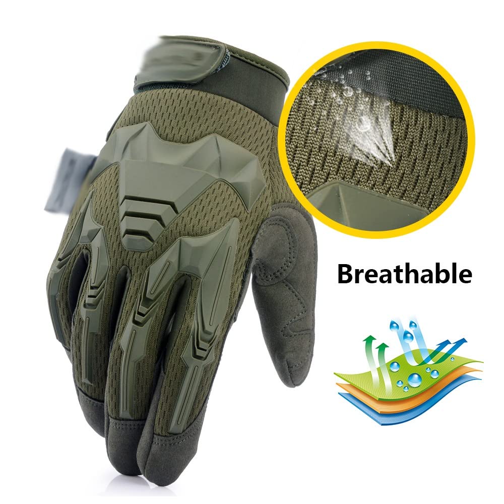 Handschuhe Fahrradhandschuh Sport Klettern Paintball Schießen Jagd Reiten Ski Vollfinger Fäustlinge Herren (Color : B, Size : X-Large) (AL)