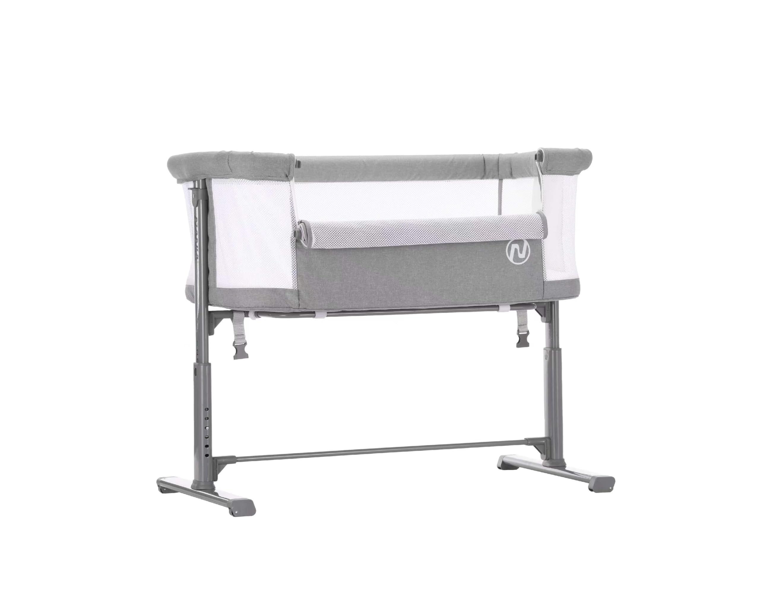 Nania DODI Lit bébé cododo avec matelas de la naissance à 9kg, réglable en hauteur, matelas confort 4 cm, léger 6.5 kg