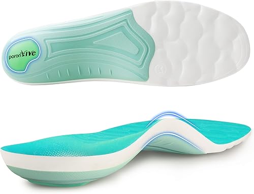 Arch Support Inserts for Men Women, Lightweight Orthotics Insoles for Plantar Fasciitis, Flat Feet, Standing All Day, Shock Absorbing Shoe Inserts for Work Boots & Pain Relief (M)