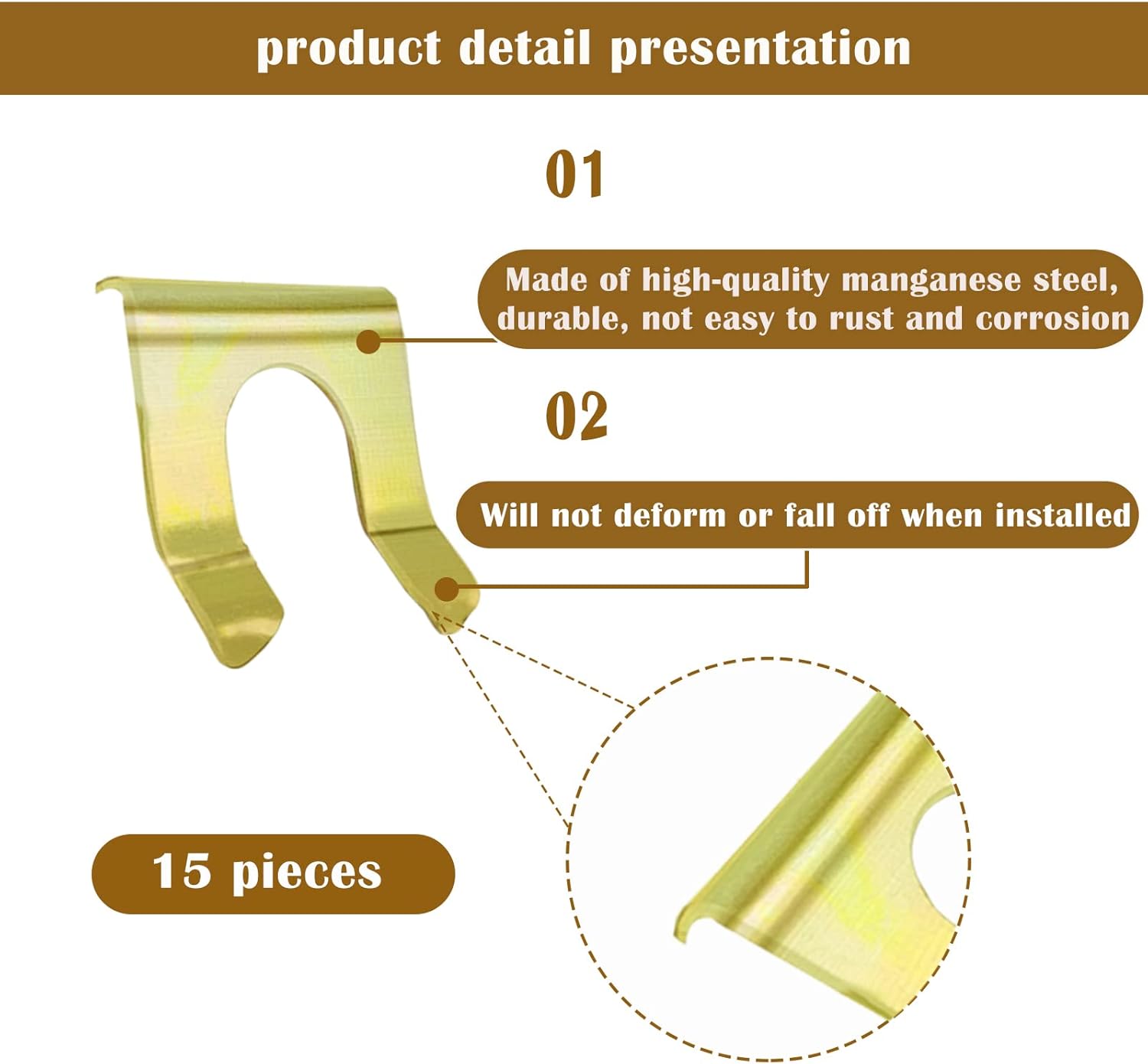 Buy 15 Pieces Brake Line Clips Metal Brake Line Retainer U Shaped Brake