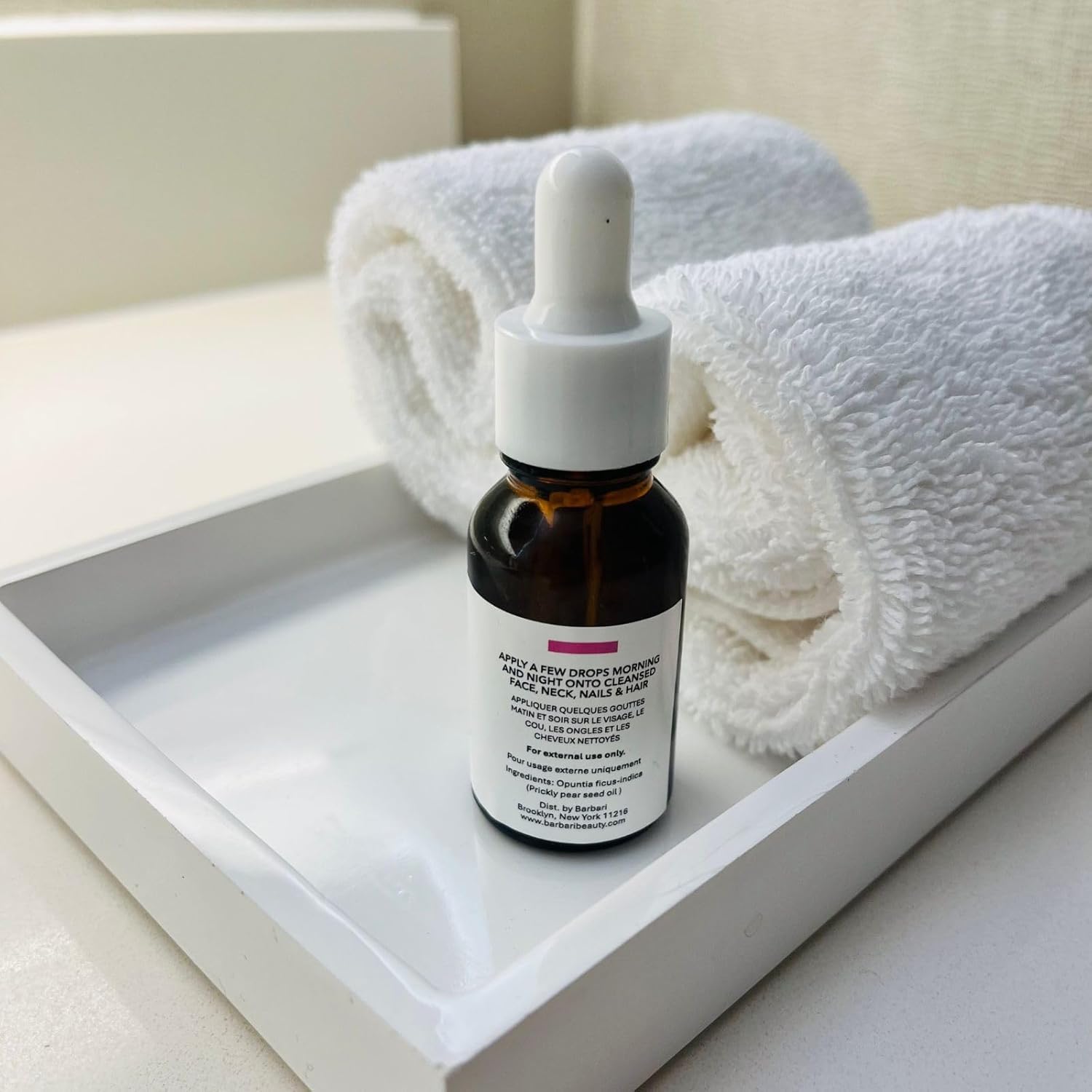 BARBARI Prickly Pear Oil – Hydrating & Revitalizing Face, Hair & Body | Luxury Generally Used on Face, Supports Skin Elasticity & Radiance, Multi-Purpose (30ml)