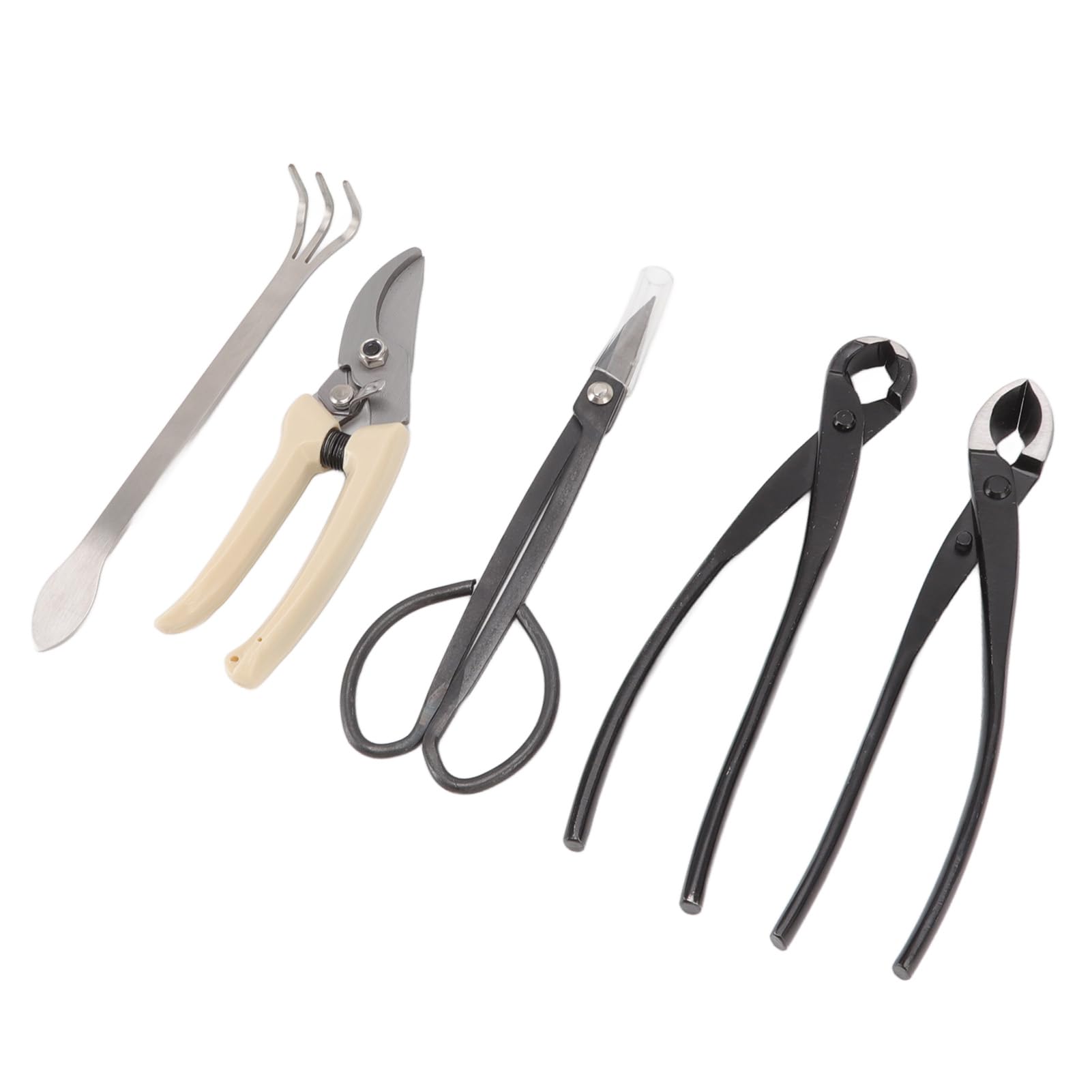 Juego de Herramientas para Bonsái de 5 Piezas, Kit de Herramientas para Principiantes de árboles de Jardinería, Kit de Cuidado para Principiantes de Bonsái que Incluye Tijeras para Bonsái, Tijeras de