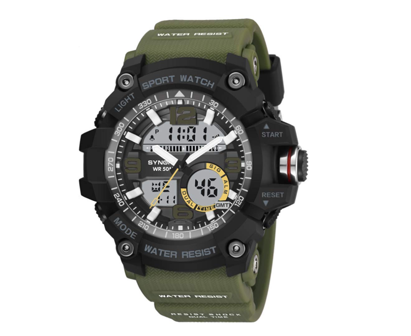 YP SelectSports Watch Multifunctional Men'S Waterproof Electronic Watches Green