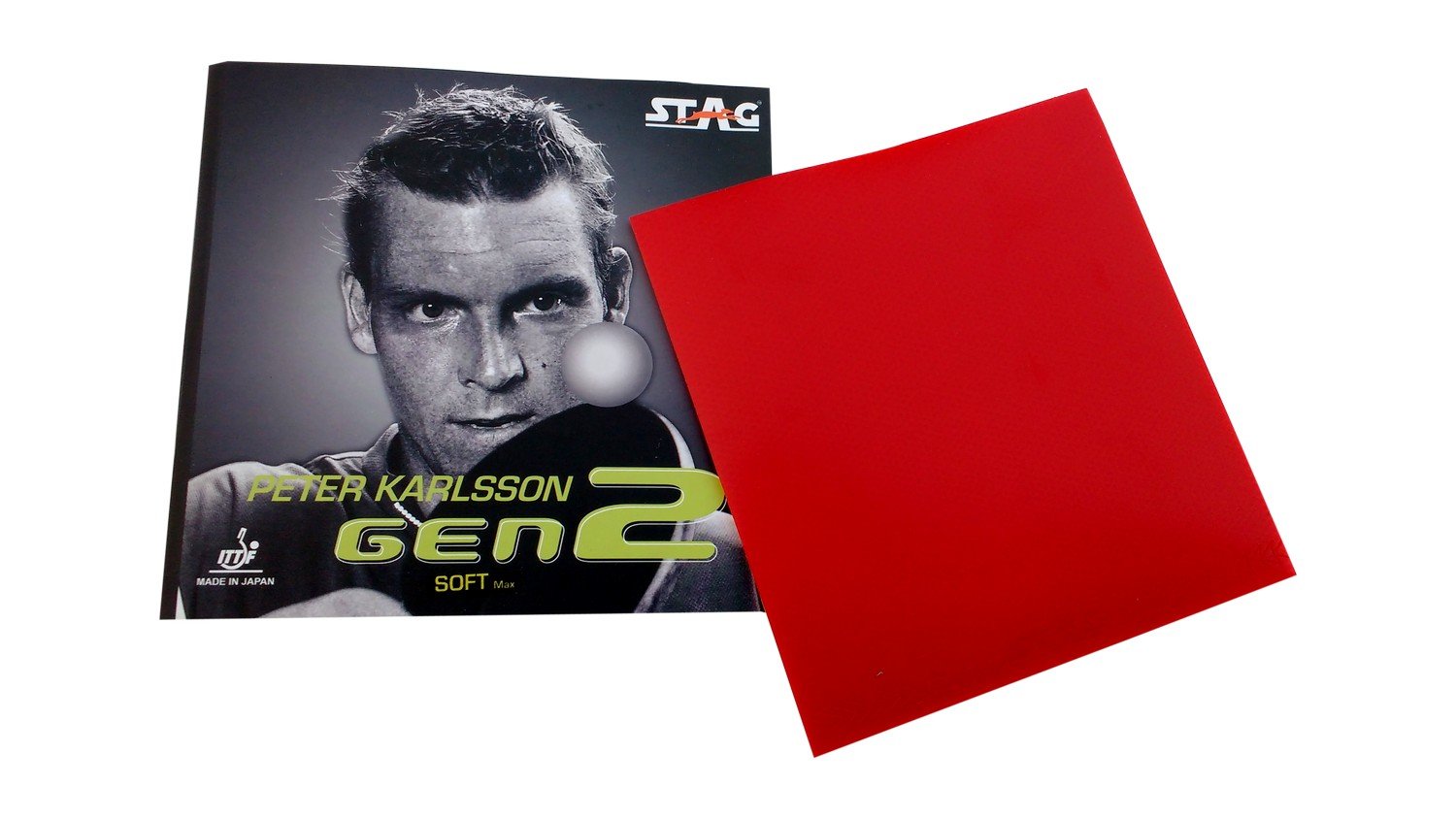 Stag Peter Karlsson Gen2 Soft Table Tennis Rubber, 1.8mm (Red)