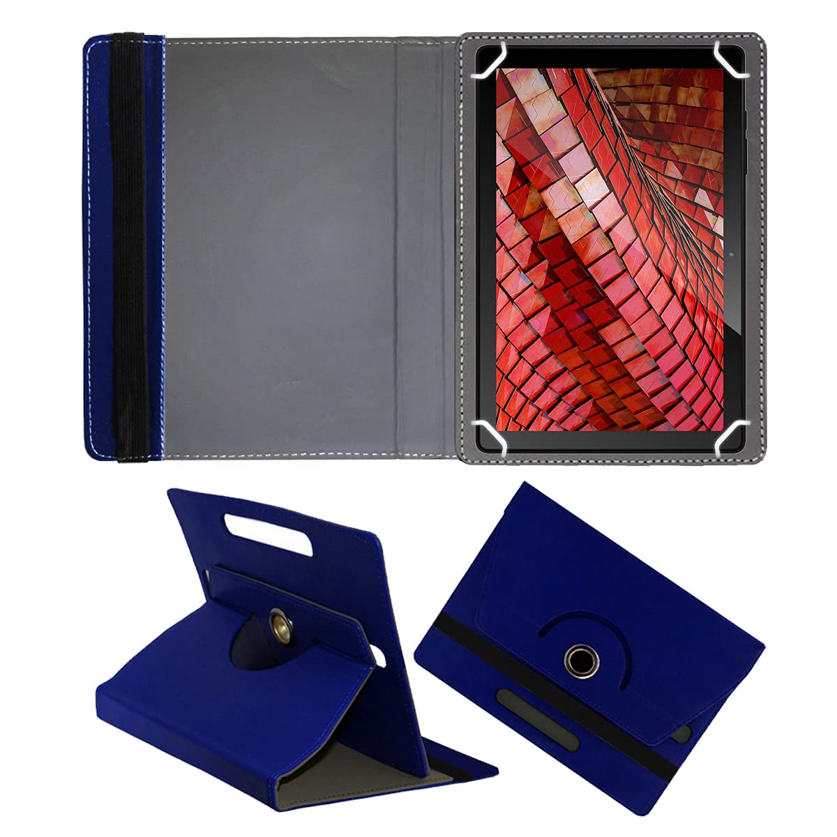 Fastway Rotating Leather Flip Stand Case Cover for I Kall N15 10 inch Tablet (Blue) (B09D8HMGLP) Amazon Price History, Amazon Price Tracker