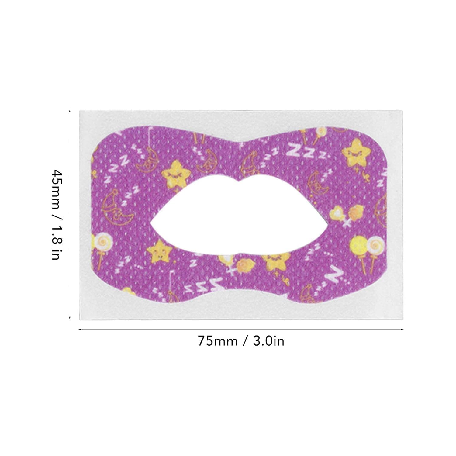 MOKRUSH 30 Pcs Adults Sleep Mouth Tape Anti-Snoring Strips for Improved Nose Breathing and Snore Reduction Pain-Free Removal Strips Gentle Elastic Mouth Tape for Sleeping(75mm × 45mm) 3