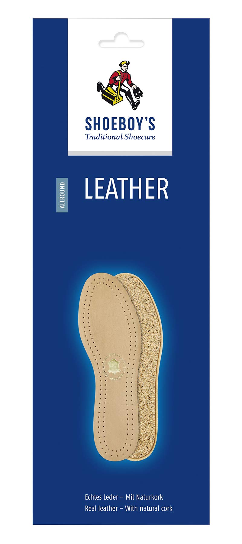 SHOEBOY'SSHOEBOY'S LEATHER - leather insole, for breathable, superior wearing comfort - size 8 to 8.5