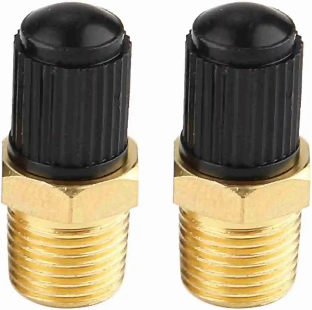 2 Pieces NPT 1/8" Solid Brass Air Compressor Tank Fill Valve Hex Valve & Parts Auto Parts 200psig 300psig Max