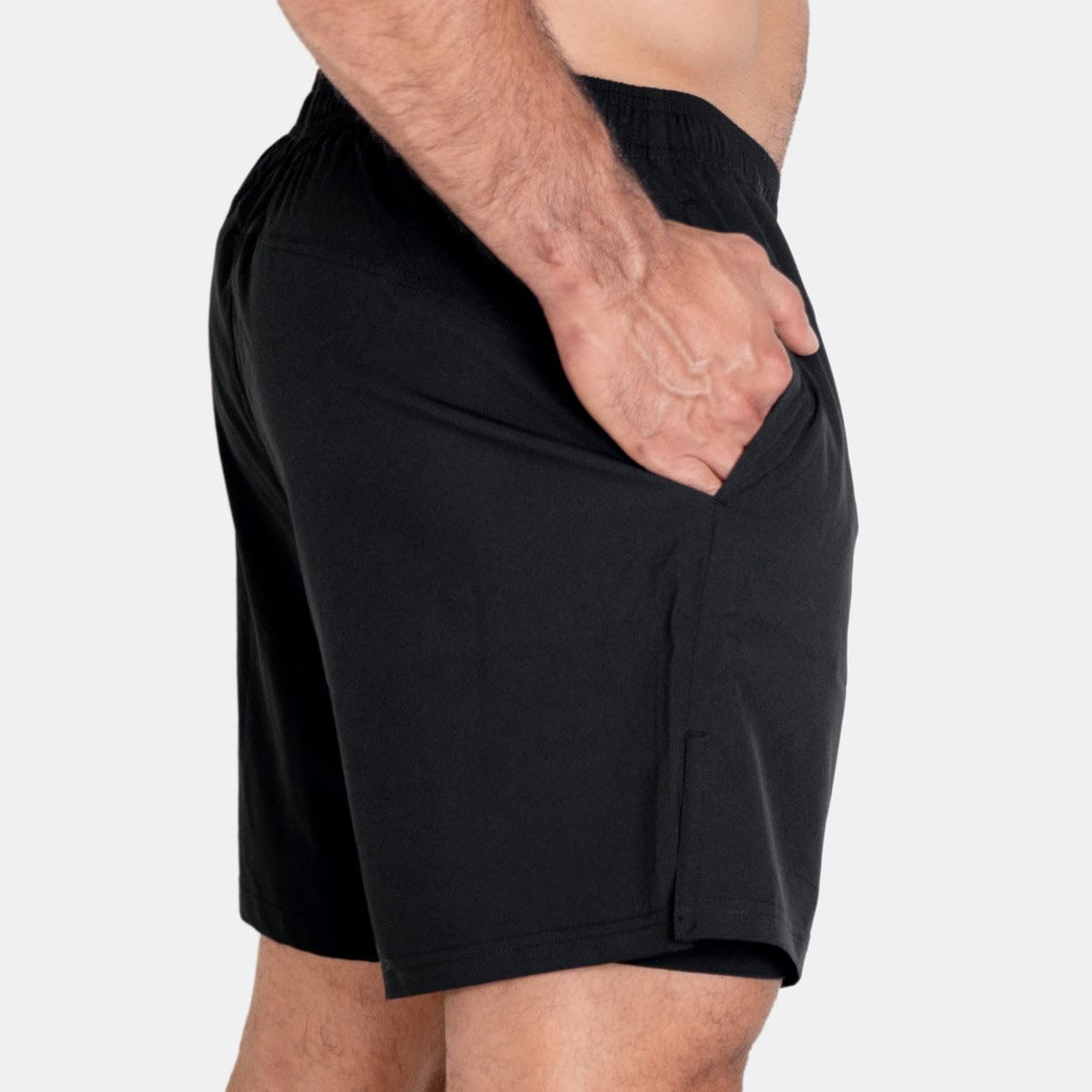 Banbroken | Pantalón Corto Deportivo Hombre | Técnico | 2 en 1 | con Bolsillos | Entrenamiento Hibrido | Cross Training, Running, Gym | Transpirable, Secado Rápido y Elástico
