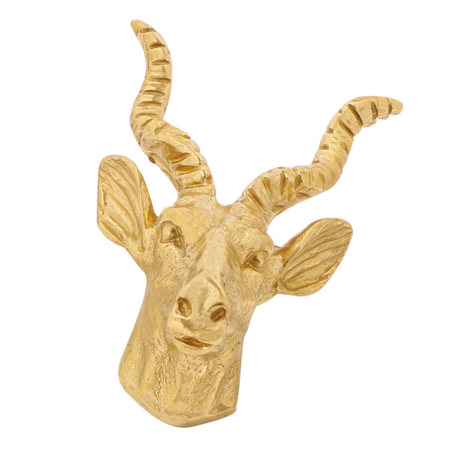 Kaeltsyn Primary Color Brass Cabinet Knob Drawer Pulls Goat Shape Furniture Decorative Handle For Kitchen Cupboard Wardrobe Enduring Furniture Handles And Knob For Dressers Modern
