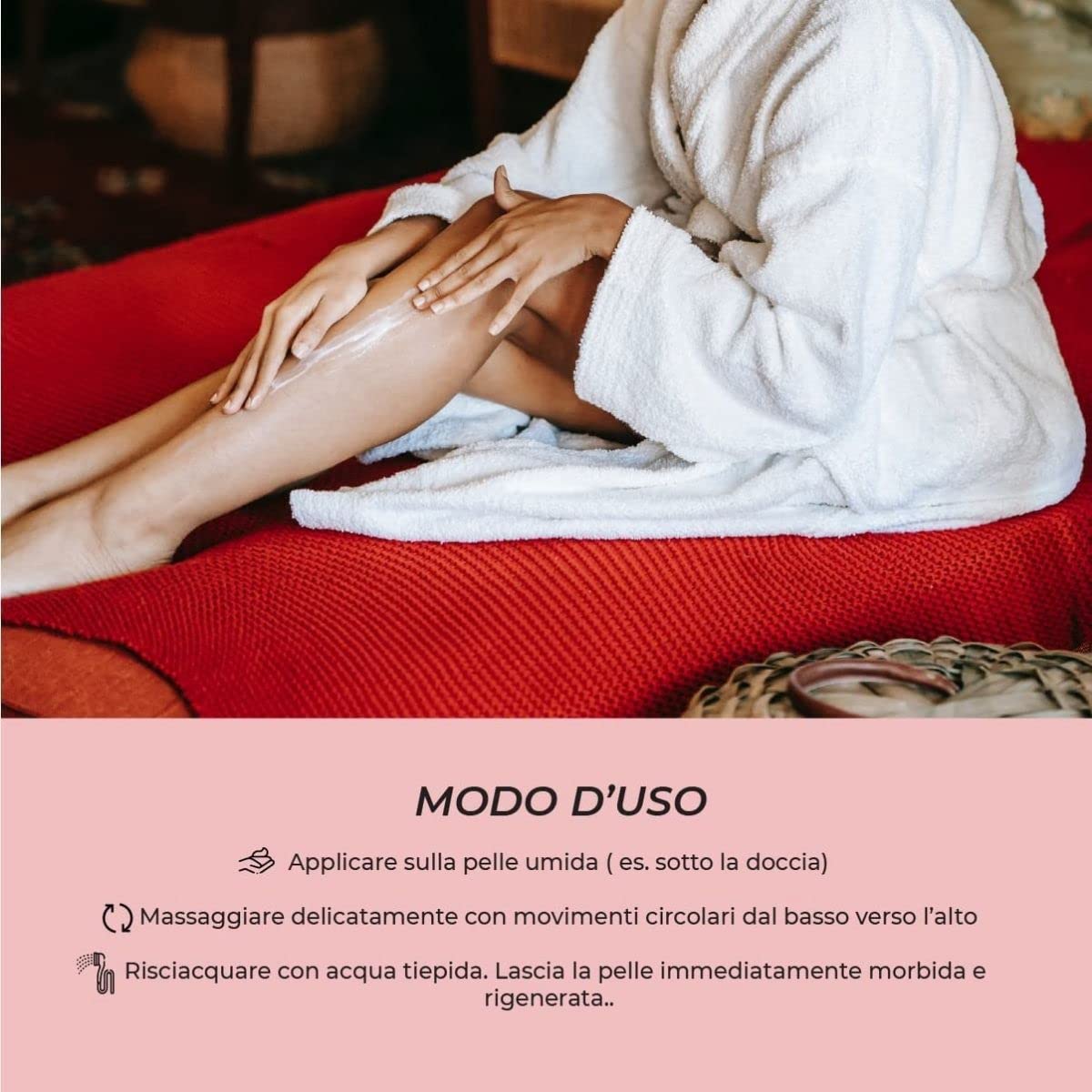 Scrub Corpo e Viso Donna Drenante - Esfoliante Piedi - Riduce Brufoli - Crema Corpo Profumata Fragola Idratante - Uomo e Donna - Body Scrub Naturale Pelle Secca - Made in Italy Vegano
