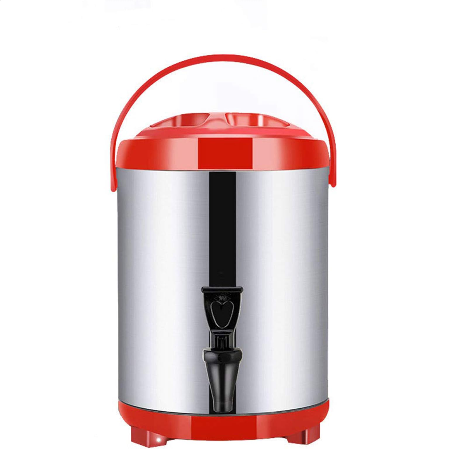 Distributeur d'eau Chaude Et De Boissons avec Robinet, Grande Cafetière Professionnelle en Acier Inoxydable, Seau Isotherme pour Fêtes, Buffets, Hôtels, 8 L