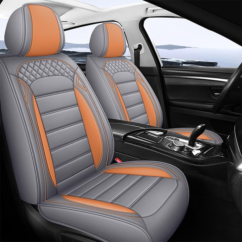 Housse de siège voiture en cuir PU gris antidérapante pour VW Passat et Jetta