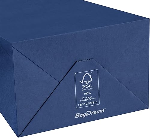 Miniatura 10 de BagDream Bolsas de papel kraft de 5.25 x 3.75 x 8 pulgadas, pequeñas bolsas de regalo de papel con asas, bolsas de regalo rojas con rayas para