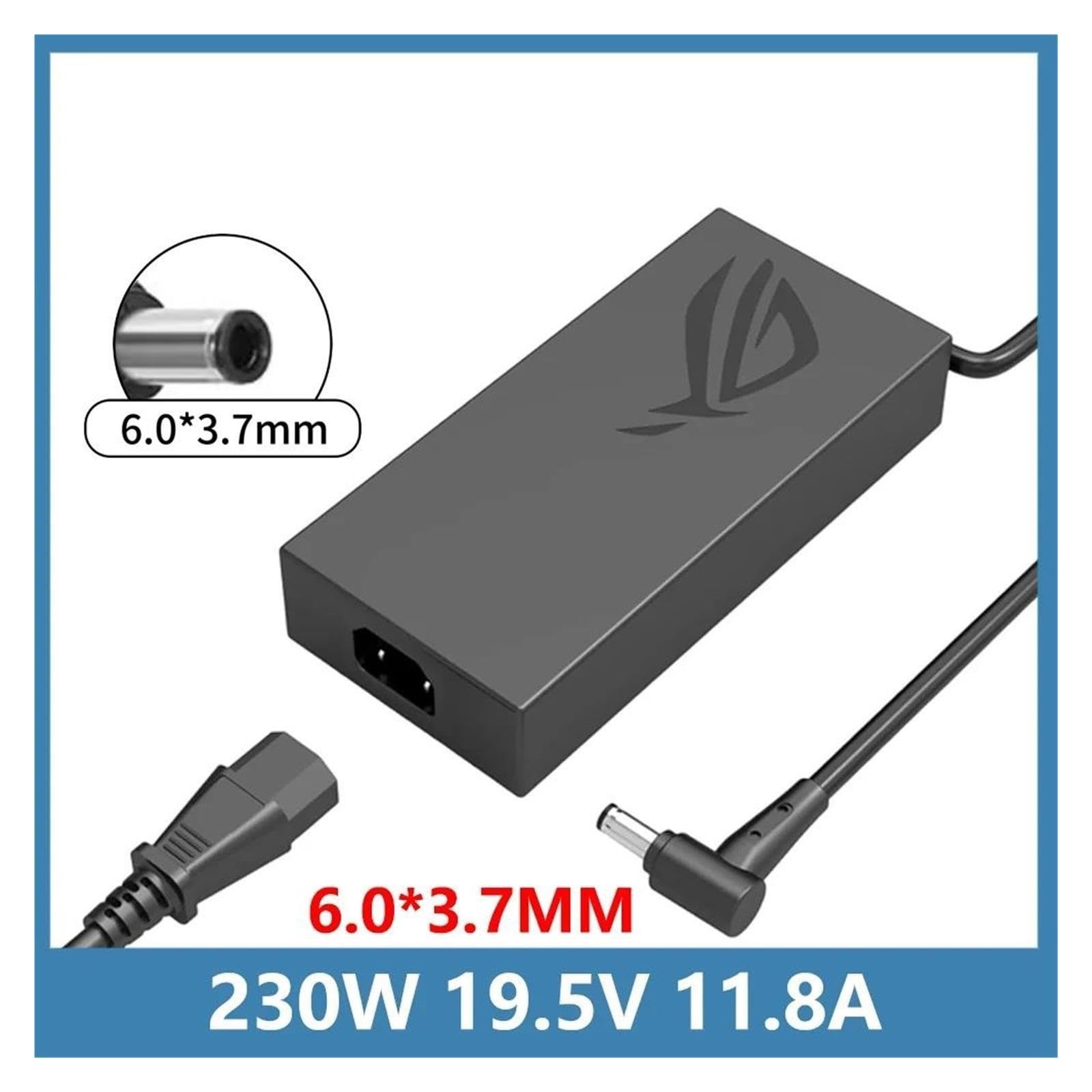 Adattatore CA for Caricabatterie Da 19,5 V 11,8 A 230 W 6,0 * 3,7 Mm, Compatibile for ASUS, Alimentatore for Notebook ROG GM501GS GX501 GX501VI-XS75 ADP-230GB(With US plug)