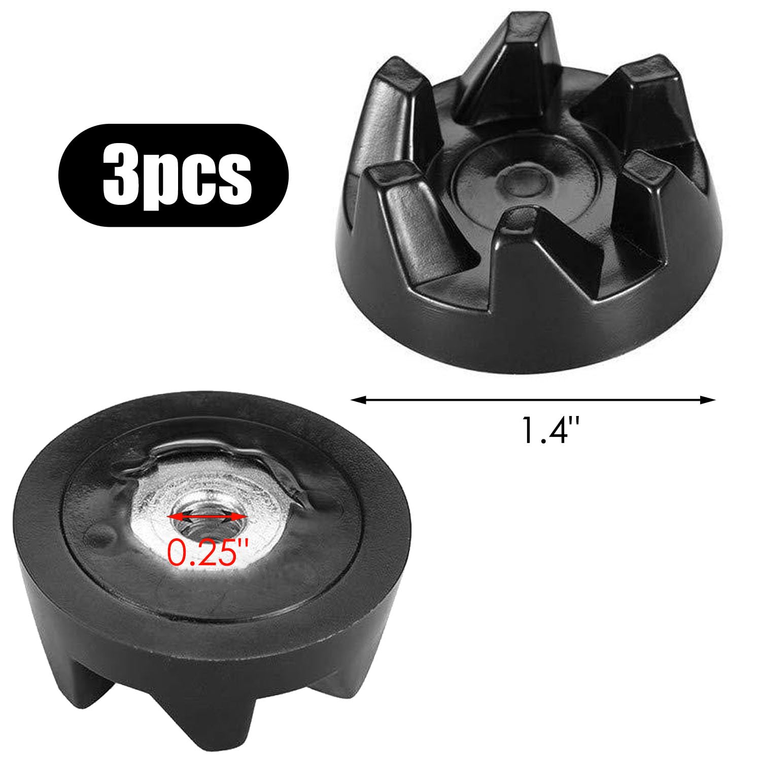 3 x sprzęgło 9704230, złączka do odbiornika, blender gumowy łącznik z kluczem, kompatybilne z modelami KitchenAid, KSB52, KSB5, 5KSB52, 5KSB5