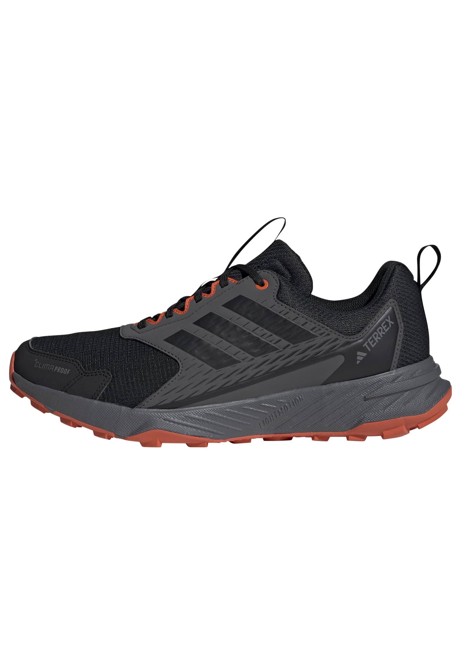 adidas Men's Terrex Tracefinder 2 Climaproof Trail Running Shoes, Core Black/Core Black/Semi Impact Orange, 13.5 UK