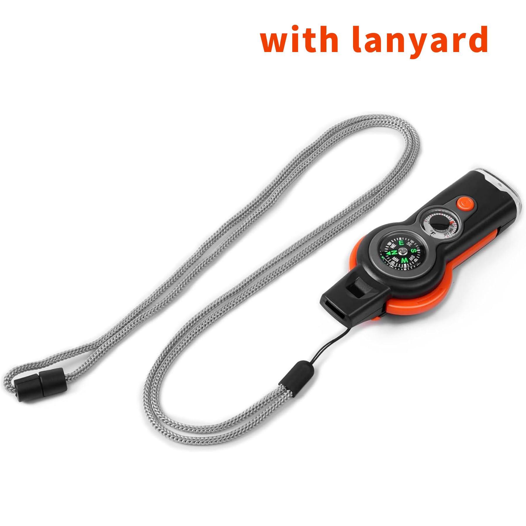 Silbato con función de Supervivencia de Emergencia, Silbato de Seguridad Multifuncional para Exteriores con cordón, Ideal para Kayak, canotaje, Senderismo, Camping, Escalada, Caza, Pesca