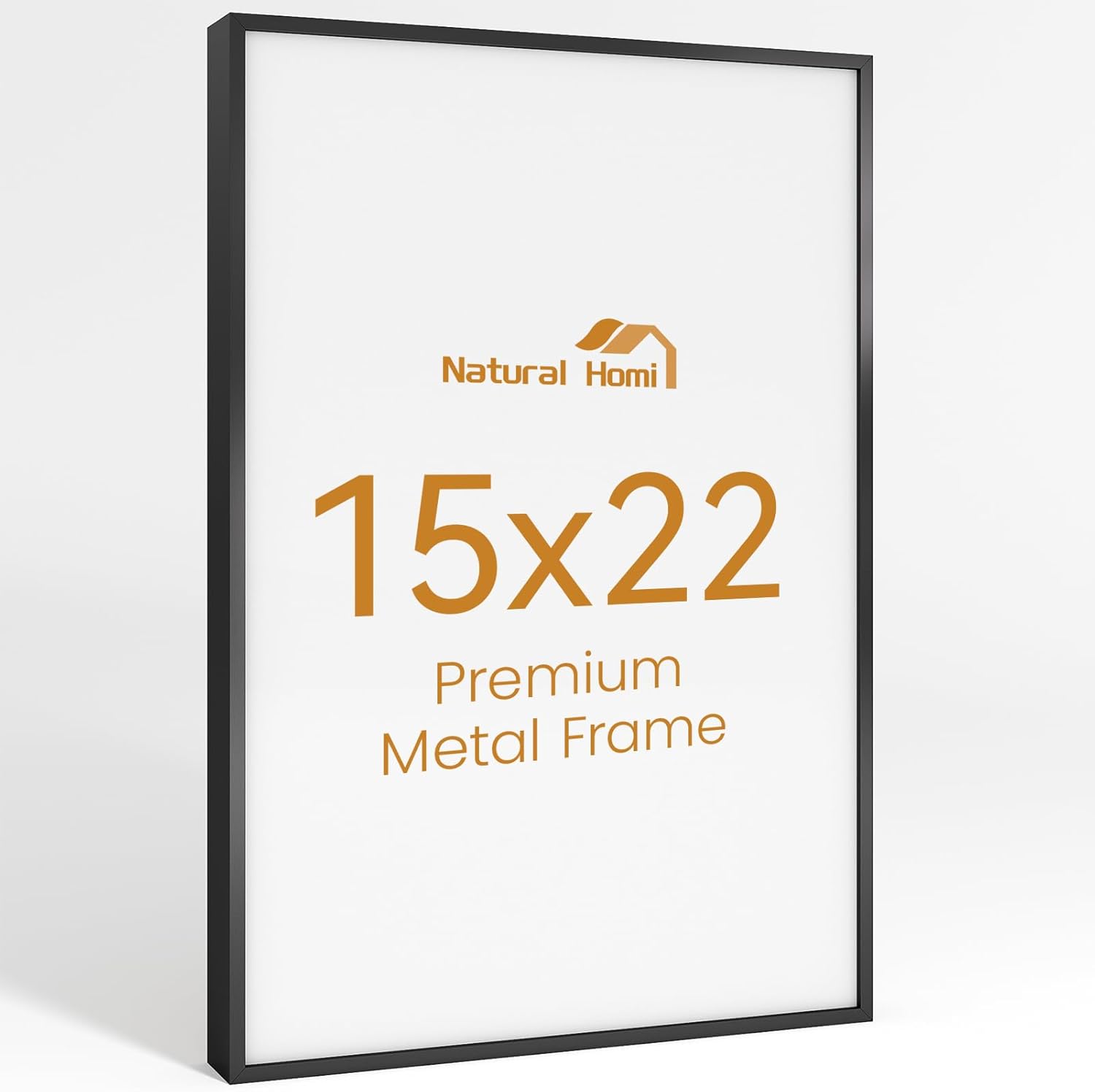 15x22 Aluminum Metal Picture Frame,Tempered Glass Black Photo Frame 15x22 for Family Photo,Posters,Art,Document to Wall Mount Horizontally or Vertically 15x22 Black