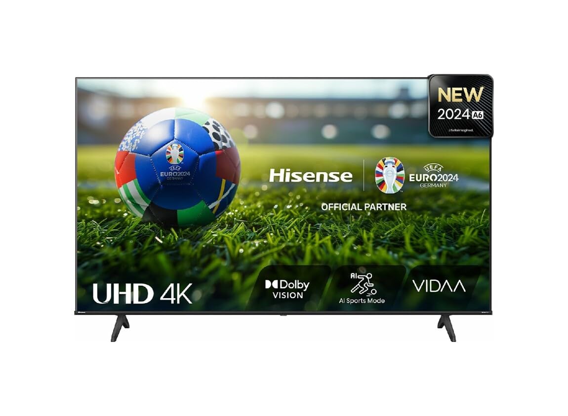 Hisense Smart TV 43 cali 43A6N 4K UHD, Dolby Vision, HDR
