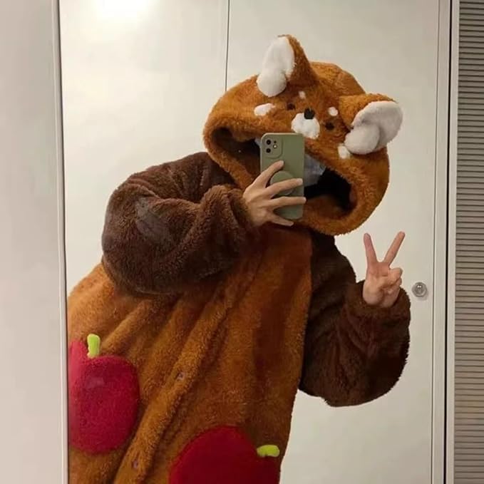 Amazon | [HarFar] レッサーパンダ パジャマ 着ぐるみ 部屋着