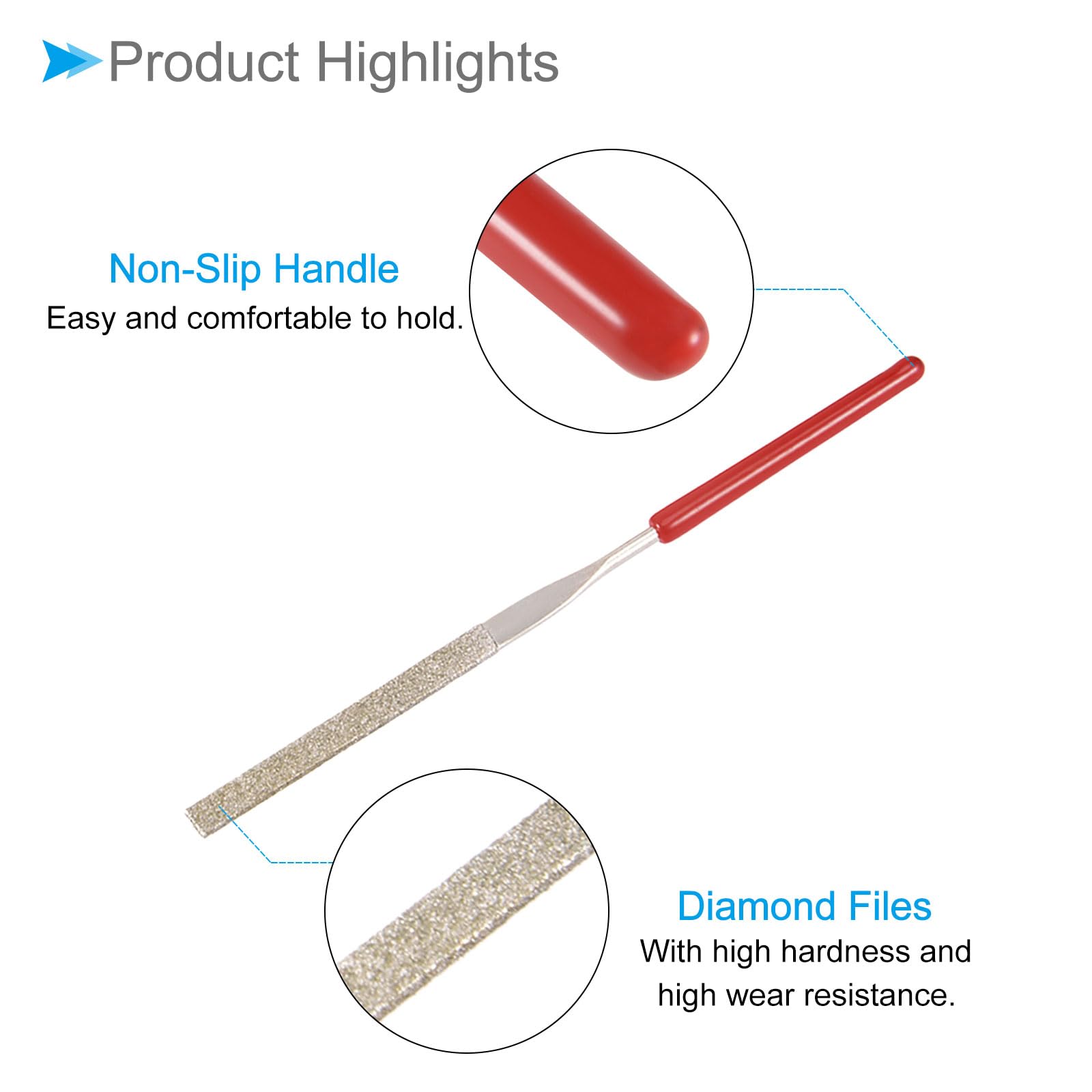 CoCud Diamond Coated Needle File Set,, 2x100mm - Image 4