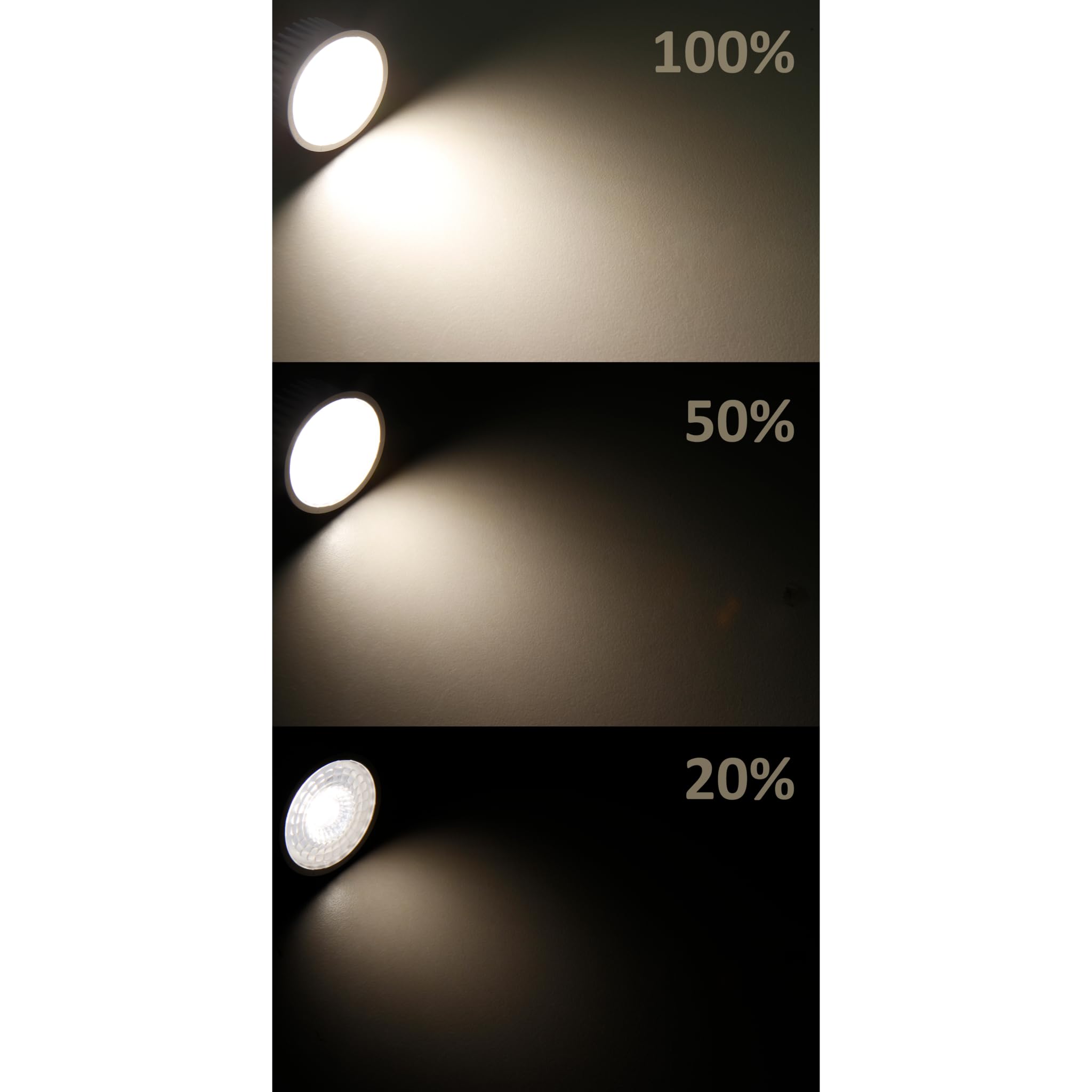 5 Stück flacher LED Einbaustrahler Lotta 230V 5W Step-Dimmbar Warmweiß 3000K | LED Modul mit Milchglas | IP20 | Farbe: Edelstahl gebürstet | Kompakte Einbauleuchte für Wohnbereich & Flur
