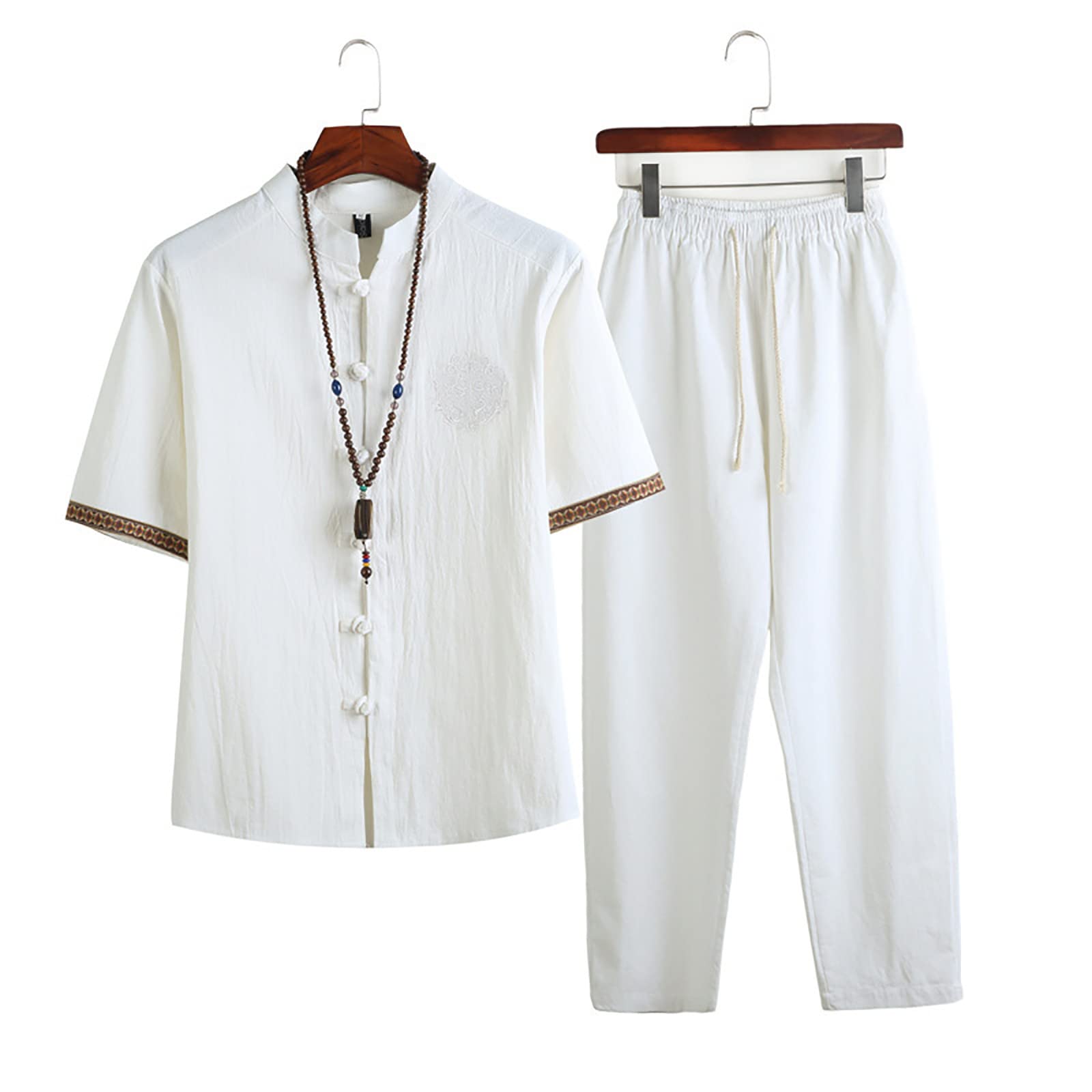 Ropa de estilo chino para hombre, traje de verano para hombre, estilo tang, media manga, traje tradicional para artes marciales, Kung Fu, Tai Chi, Wushu, traje chino Tang