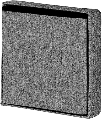 Tabouret repose-pieds cubique en lin pour coin lecture