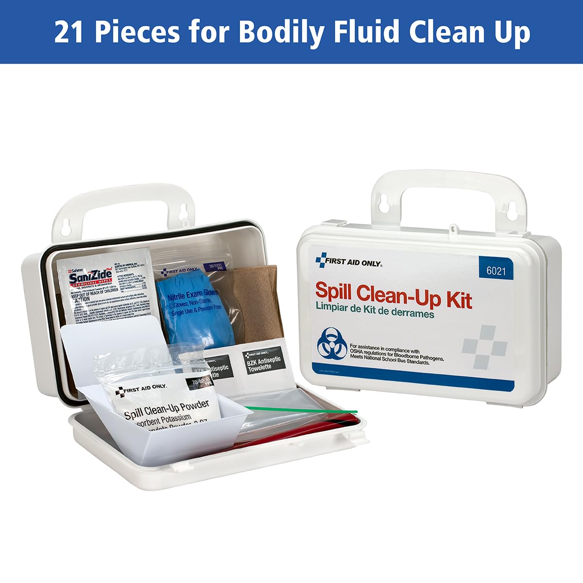 First Aid Only 21-Piece Body Fluid Spill Cleanup Kit with Case — Amazon image 2