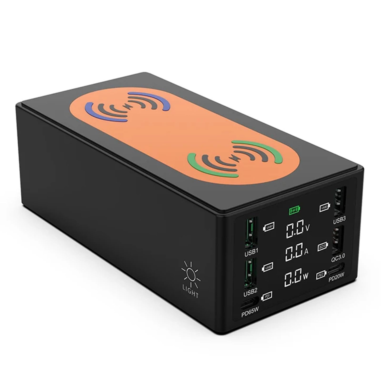 Szybka ładowarka, bezprzewodowa indukcyjna szybka stacja ładowania telefonu komórkowego do telefonów komórkowych, tabletów (Black )