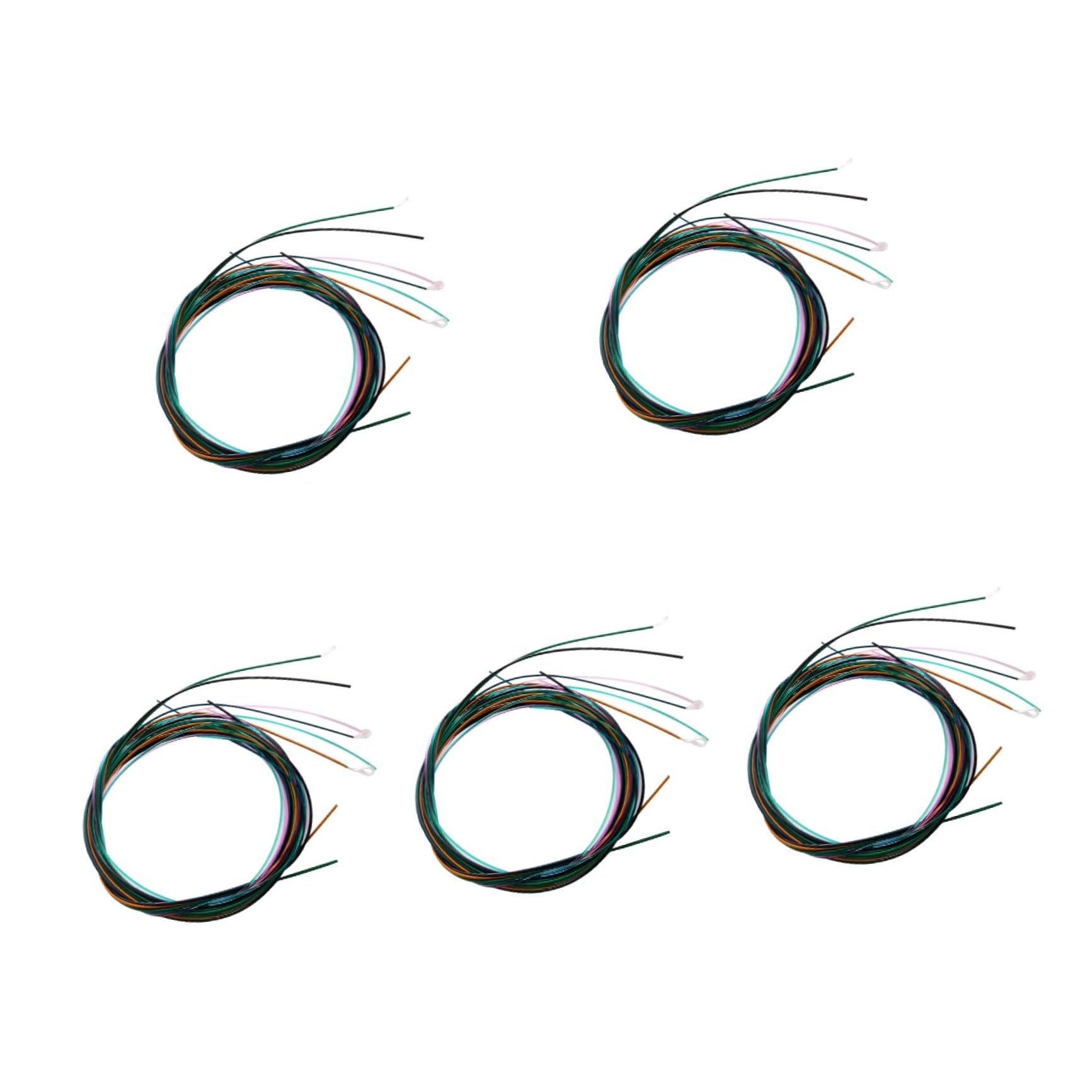 BESTonZON 5sets Corde Colorate Per Chitarra Acustica Di Corde Per Chitarra Folk Facili Da Sostituire Suono e Potente Accessori Per Musicisti
