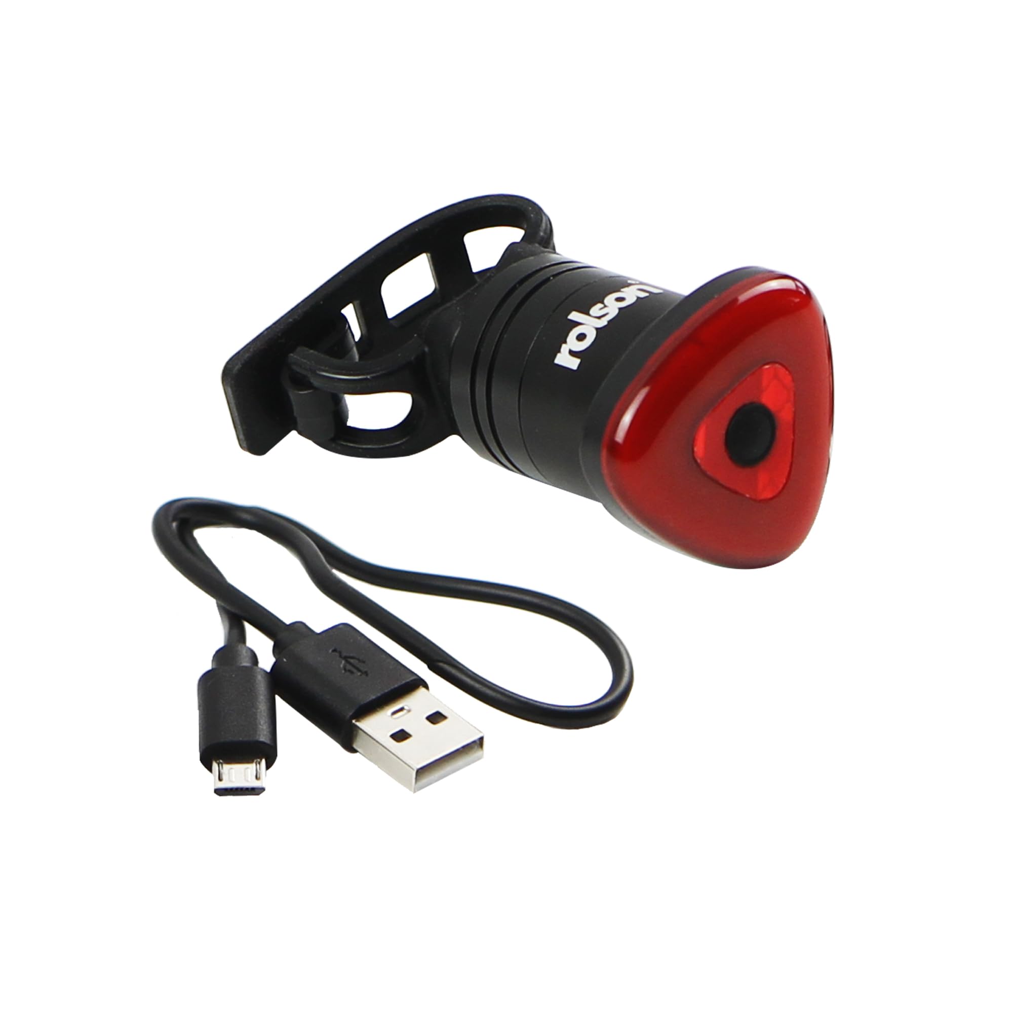 Rolson 61428 Brake Sensing Led Rechargeable Rear Bike Light