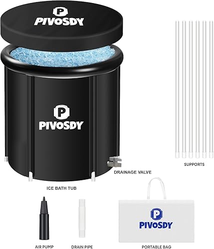 Miniatura 6 de Bañera fría  Baño de hielo mejorado para atletas  Polar Pod una bañera de hidromasaje inflable refrescante aislada, resistente a desgarros y