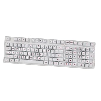 LOOM TREE SA Profile 108 Keys Set Keycaps for Mechanical Keyboard White Red Letters Keyboards, Mice & Pointers | Keyboards & Keypads