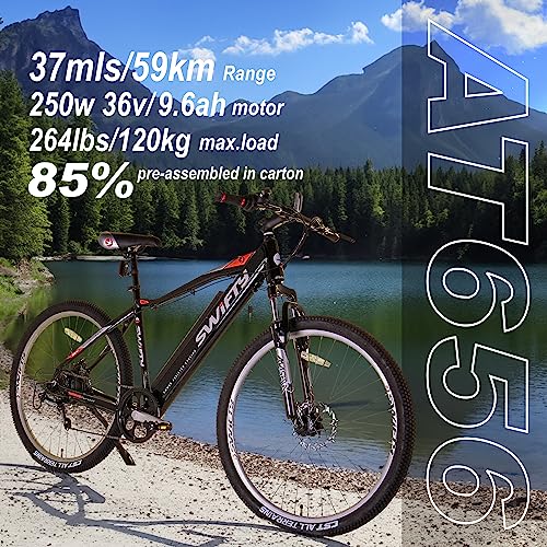 Swifty All Terrain Elektrische fiets, Shimano-schakeling met 7 versnellingen, tot 30 kilometer met één lading, elektrische fietsen voor volwassenen - Afbeelding 6