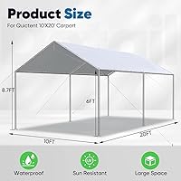 Vista 6 de Quictent - toldo de auto de 20 x 10 pulgadas para carpintería