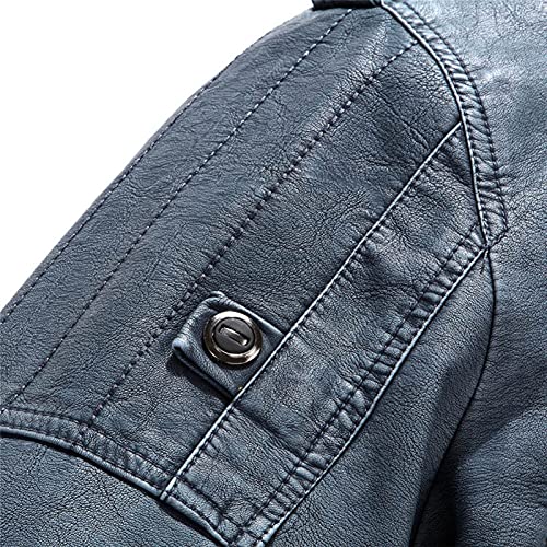 JIASHIQI Giacca in Pelle da Uomo per l'autunno