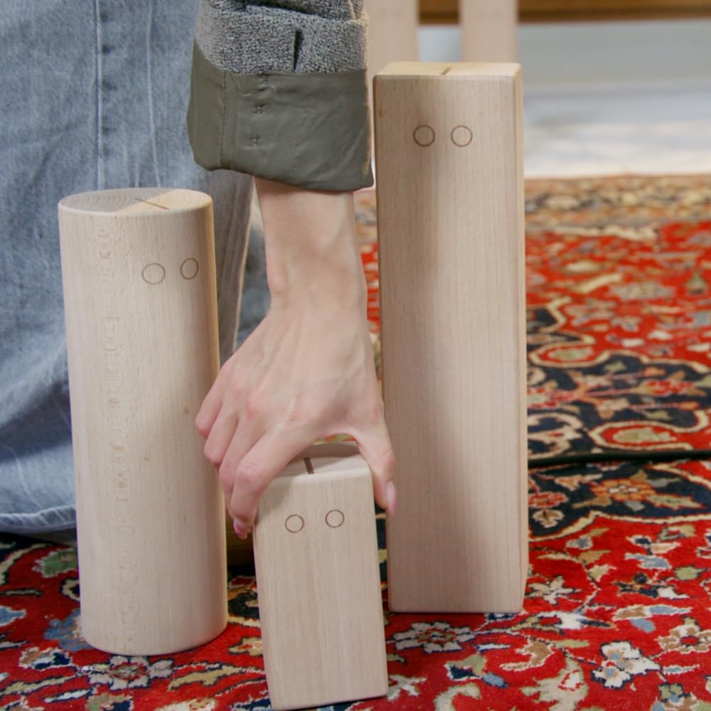 XXL Pro Figuren - Systemische Aufstellungsfiguren aus Vollholz für Coaching, Therapie & Familienaufstellungen | Systemisches Arbeiten im Raum ohne Stellvertretende | Seile inkl.