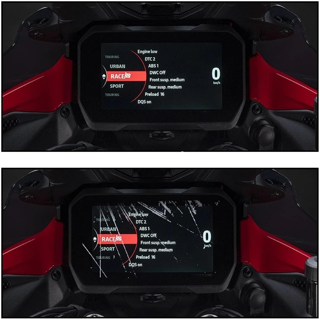 ドゥカティムルティストラーダ V4 パイクスピーク V4S スポーツ 2021 2022 ダッシュボード計器スクリーンプロテクターオ