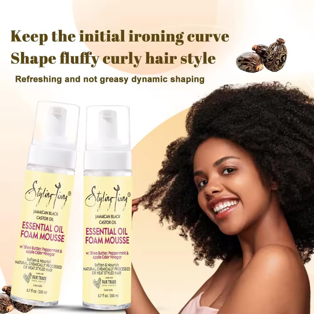 AxrParv Foam Wax for Hair Style Mouse for Hairstyling Hair Mousse Styling Hair Foam Braid Foam Style Shine Long Lasting Mousse Moisturizes Curly Hair Styling Mousse Hair Mousse for Women - (258 Ml) 3
