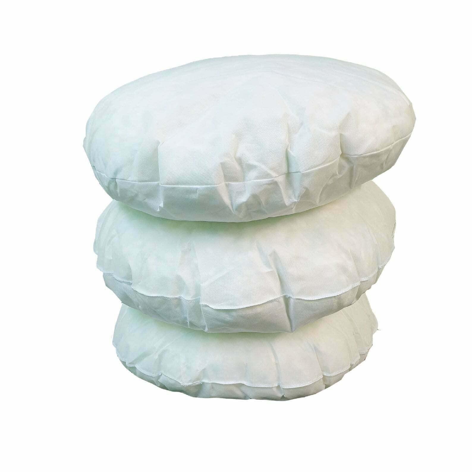 Arlinens White Hollow Fibre Cushion New Round Pads Inner Stuffer Pillow-Polyester Insert Circle Shape For Sofa And Couch In 16”18”20” (1, 20X20)