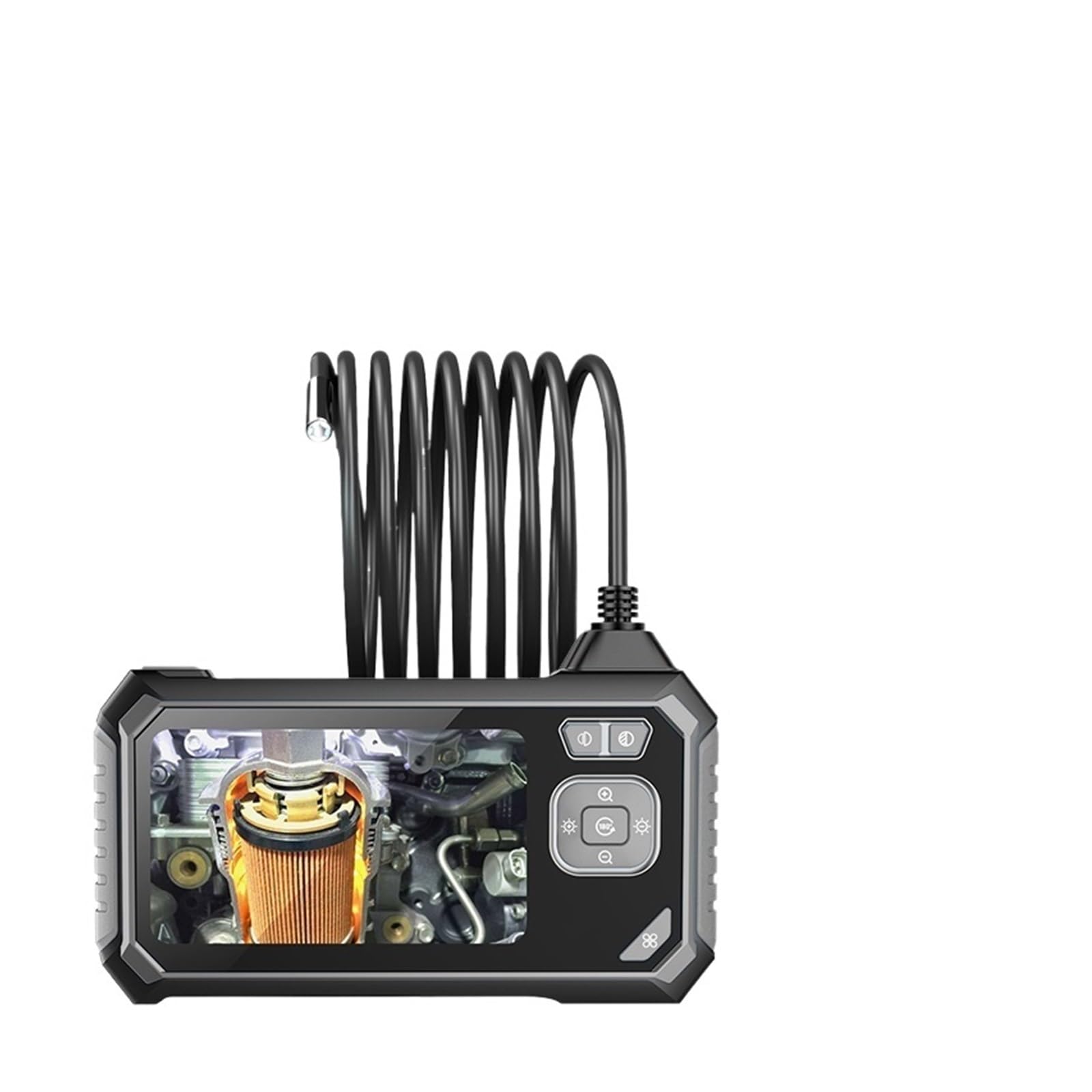 Single & Dual Endoscope Camera 4.3'' Car Inspection Borescope IP67 Waterproof HD1080P 8mm Video Pipe Sewer Camera For Automotive(10m,Single Lens)