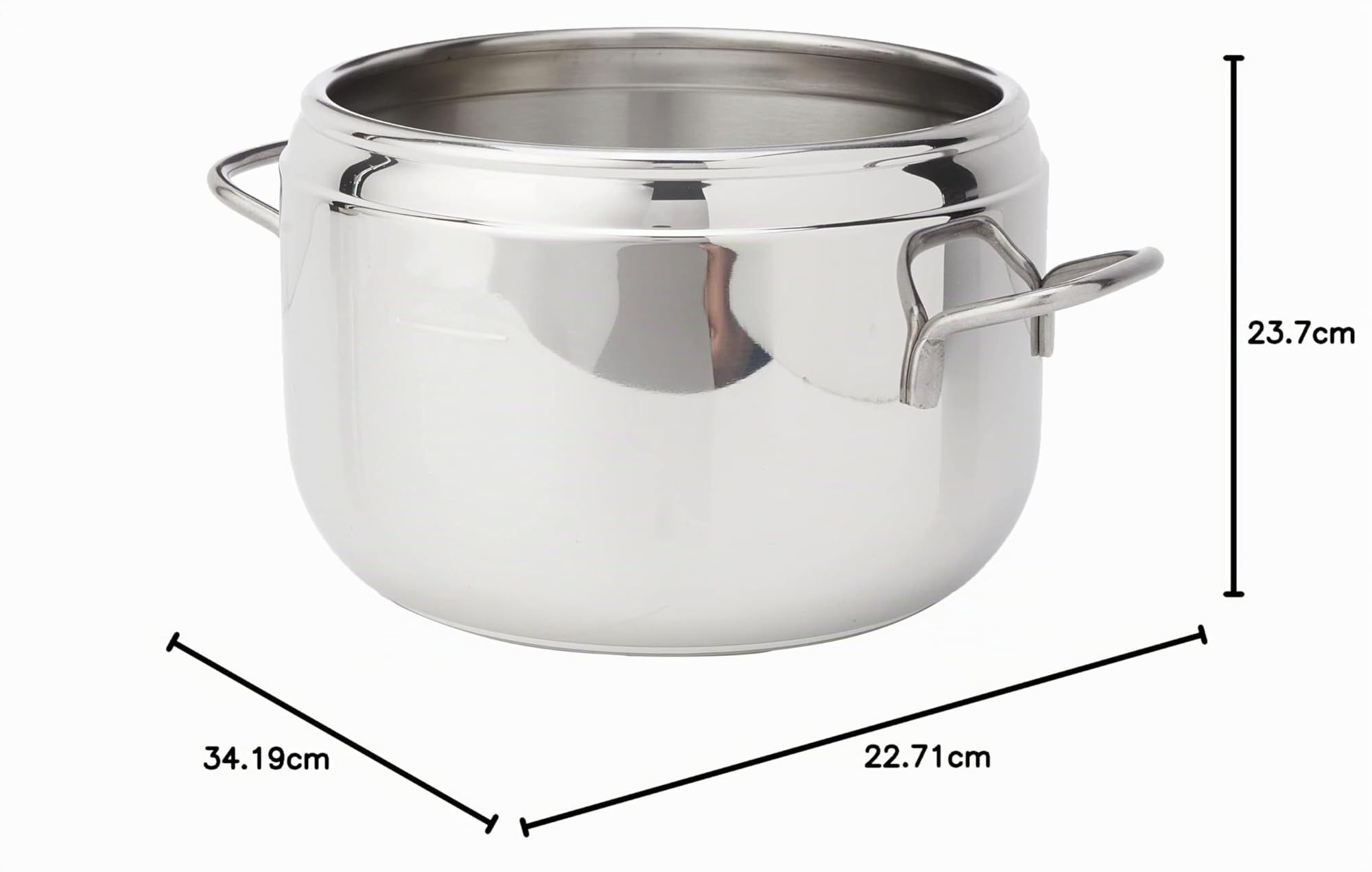 Lagostina Irradial Control Lagoeasy'UP Olla a Presión 5 L en Acero Inoxidable 18/10 Ø 22 cm, Olla Inducción y Gas, Apertura Fácil de la Tapa, Base de Triple Capa Irradial Plus