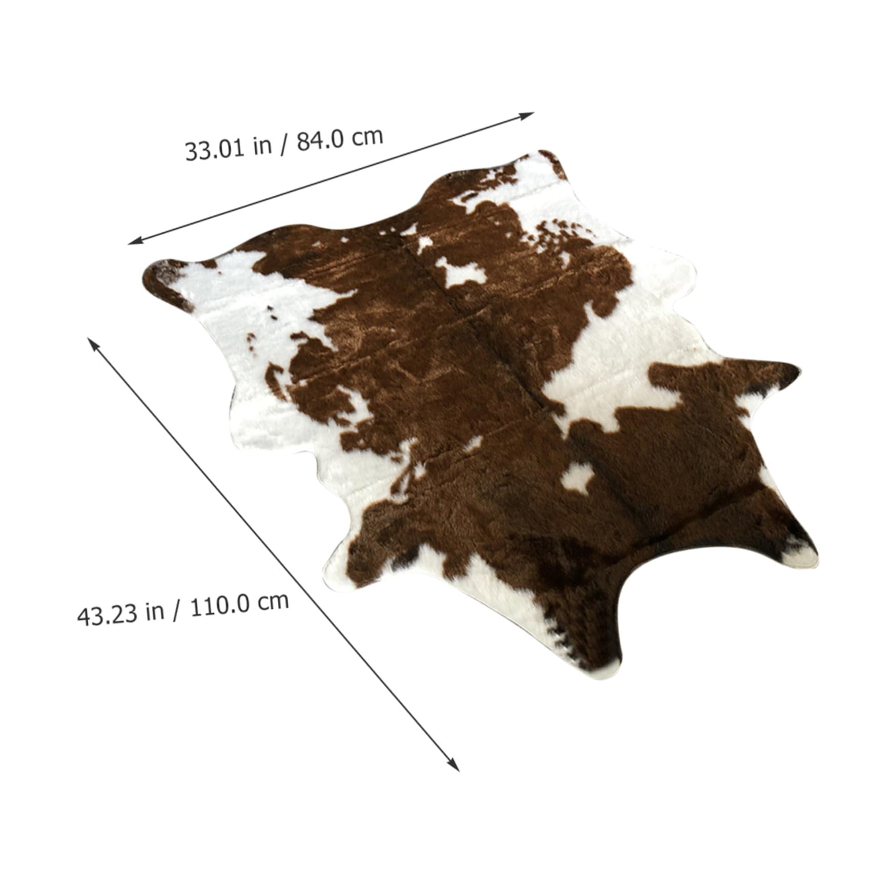 BESTOYARD Tappeto Riutilizzabile e Lavabile in Pelle Sintetica, Morbido e Antiscivolo Stampa Mucca, Dimensioni 110X84 CM, per Camera da Letto e Zona Ragazzo Ragazza