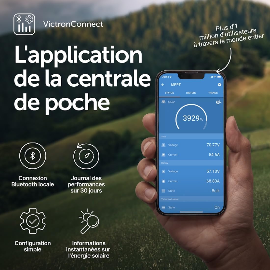 Victron Energy SmartSolar MPPT 100V 30 amp 12/24-Volt Contrôleur de Charge Solaire (Bluetooth)